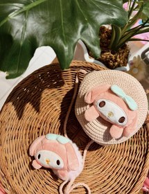 تصویر کیف حصیری کیوت سانریو 