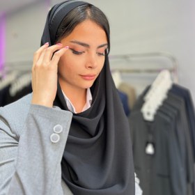 تصویر مقنعه شالی مشکی 