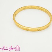 تصویر دستبند کارتیه لاو نقره ای باریک 