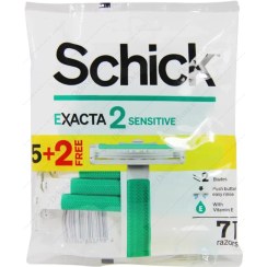 تصویر تیغ اصلاح 2 لبه شیک Exacta 2 Sensitive بسته 7 عدد 