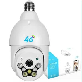 تصویر دوربین لامپی چرخشی سیمکارتی 4G Camera PTZ