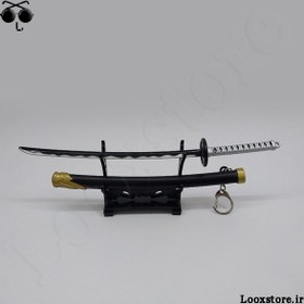 تصویر شمشیر دکوری زورو غلاف دار مشکی طلایی 