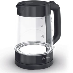 تصویر کتری برقی شیشه‌ای تفال مدل Kl840830 Tefal glass electric kettle model Kl840830