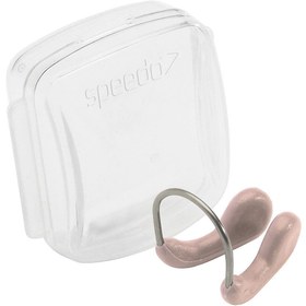 تصویر گیره بینی شنا برند اسپیدو سایز واحد برند speedo Speedo Unisex Swim Training Nose Clip Competitive Beige, One Size