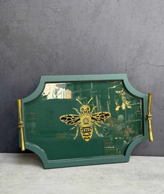 تصویر سینی طرح گوچی سبز 