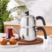 تصویر کتری و قوری استیل کاراجا مدل Belinay ظرفیت ۱.۶ لیتر 