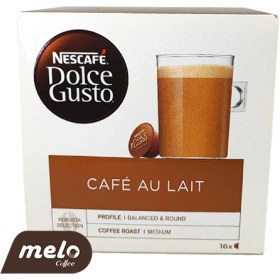 تصویر کپسول قهوه دولچه گوستو کافه اوله Café Au Lait ا Nescafé Dolce Gusto cafe Au Lait Nescafé Dolce Gusto cafe Au Lait
