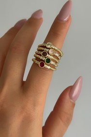 تصویر انگشتر ظریف طرح طلا 