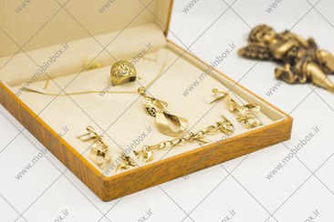 تصویر جعبه سرویس جواهر مدل معین قهوه ای 