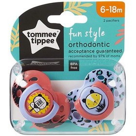 تصویر پستانک ارتودنسی 6-18 ماه Fun Style تامی تیپی Tommee Tippee طرح شیر و پلنگ 