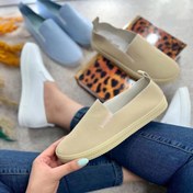 تصویر کفش کالج زنانه شیما مدل چرم حوله ای رنگ نسکافه ای سایز ۴۱ و ۳۹ 