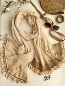 تصویر شال کنفی جدید - کرم 