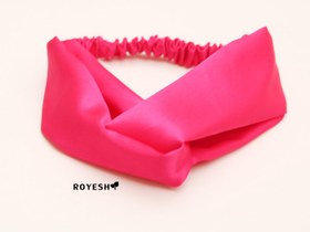تصویر هدبند گره اي صورتي جيغ 