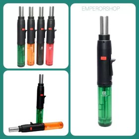 تصویر فندک قلمی تک شعله شفاف 