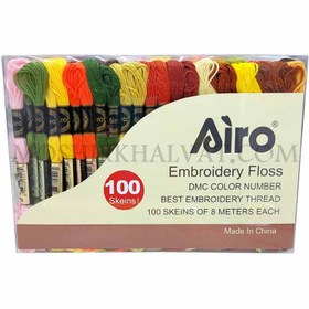 تصویر نخ گلدوزی آیرو 100 عددی Airo embroidery thread