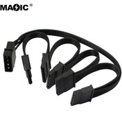 تصویر کابل تبدیل برق ۴ پین به ۵ عدد ۱۵ پین ساتا 