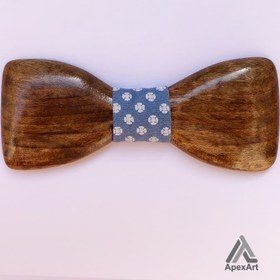 تصویر پاپیون چوبی کلاسیک طرح پرند 