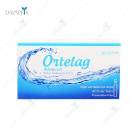 تصویر قطره اشک مصنوعی ارتلاگ ادونسد دانا 30 عددی Dana Ortelag Advanced 30 Sterile Eye Drops