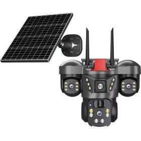 تصویر دوربین سیمکارتی سولار خورشیدی 3 لنز 12 مگاپیکسل مدل هیولا 