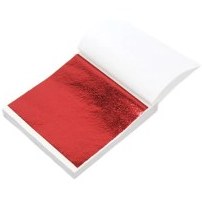 تصویر ورق طلا آرتیست 20 برگ قرمز 