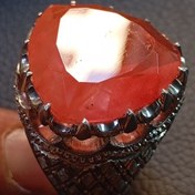 تصویر انگشتر درّ نجفی | خرید انگشتر نقره مردانه با تراش مثلثی 