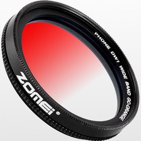 تصویر فیلتر رنگی تدریجی قرمز موبایل زومی Zomei 37mm GC-Red 