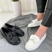 تصویر کفش کالج زنانه مشکی سایز ۳۷ تا ۴۰ جنس سوگو 