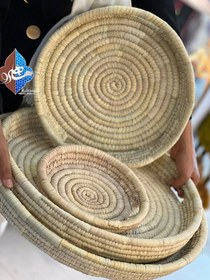 تصویر سینی حصیری دسته دار 