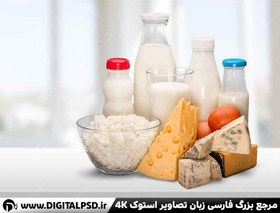 خرید و قیمت عکس انواع لبنیات با زمینه سفید ترب 