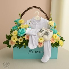 تصویر باکس گل نوزاد کد 3199 