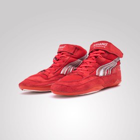 تصویر کفش کشتی طرح دوین رنگ قرمز 