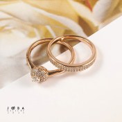تصویر انگشتر زنانه جفتی تاج نگین ژوپینگ کد 1011642422 