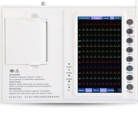 تصویر الکتروکاردیو گراف ( دستگاه نوار قلب) ۶ کانال مدیکی ECG 