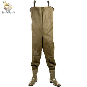 تصویر چکمه فوکا ماهیگیری تا سینه پالالی سبز Palali fishing waders green