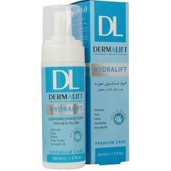 تصویر فوم شستشوی صورت درمالیفت هیدرالیفت پوست خشک و نرمال 150 میل Dermalift Hydralift Facial Foam for Normal to Dry Skin 150ml
