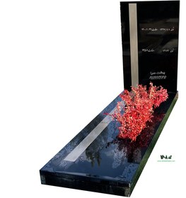 تصویر سنگ مزار گرانیت مشکی سوپر بلک خاص کد 1608 