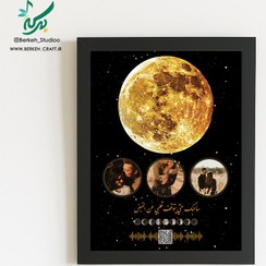 تصویر تابلو موزیکال کلاژ مدل لمس ماه قابل شخصی سازی 