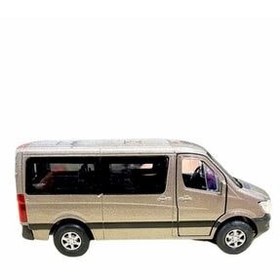 تصویر مدل خودرو مینی بوس اسباب بازی فلزی مرسدس بنز اسپرینتر خاکستری اورجینال WELLY 