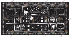 تصویر وکتور طرح شابلون لیپان طرح اسلیمی(کد861) 