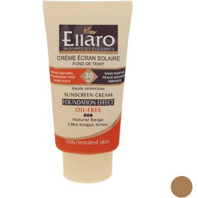 تصویر کرم ضدآفتاب رنگی الارو حجم 40 میلی لیتر - ضدآفتاب رنگی spf30 بژ طبیعی Ellaro Sunscreen Cream 40ml