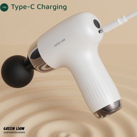 تصویر ماساژور تفنگی گرین لاین مدل GNMINMSGNBK با ۶ سطح سرعت 