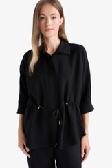 تصویر شومیز زنانه مشکی دفکتو 