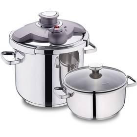 تصویر زودپز کرکماز مدل آکوا AQUA A 176 با ظرفیت 6 لیتر KORKMAZ AQUA A 176 PRESSURE COOKER