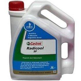 تصویر ضدیخ قرمز RADICOOL SF 4 فصلی ضد یخ 3 لیتر کاسترول اورجینال Castrol 