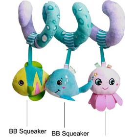 تصویر آویز مارپیچ تخت و کریر و کالسکه حیوانات دریا هپی مانکی HAPPY MONKEY آویز مارپیچ تخت و کریر و کالسکه حیوانات دریا هپی مانکی HAPPY MONKEY