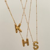 تصویر گردنبند حروف بادکنکی استیل 