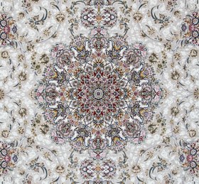 تصویر فرش ماشینی افرند 1200 شانه گل برجسته زمینه نقره ای کد 2238(دوازده متری) 