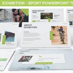تصویر قالب پاورپوینت ساده و شیکExhibition 