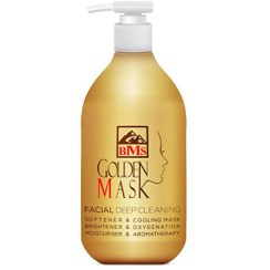 تصویر ماسک صورت BMS طلا (BMS GOLDEN MASK) حاوی ذرات طلا و عصاره 