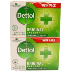 تصویر صابون جامد ضد باکتری Dettol بسته دو عددی (هر عدد 100 گرم) 
